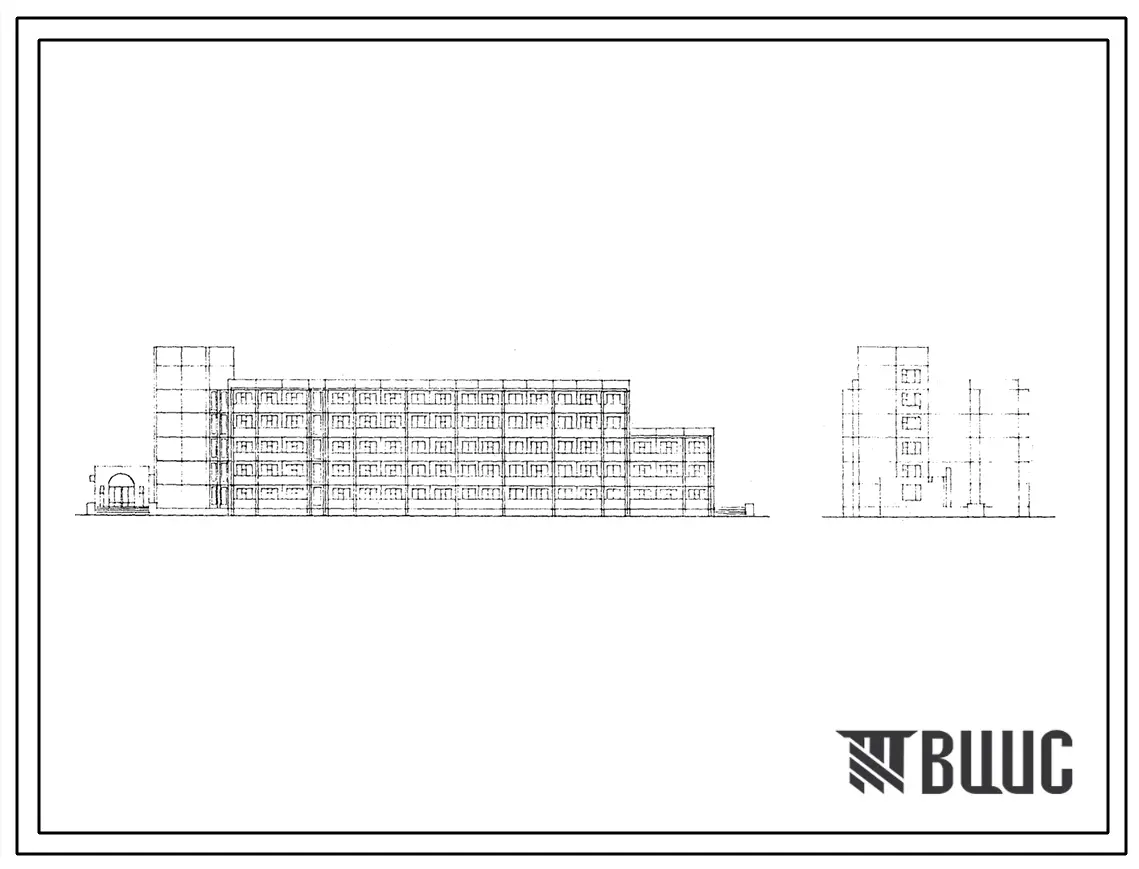 Типовой проект 241-02-29.85 Спальный корпус на 256 мест для домов отдыха (в крупнопанельных конструкциях)