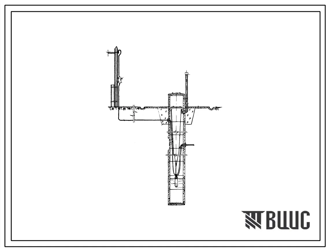 Типовой проект 820-152 Насосные установки на шахтных колодцах вибрационные НЭБ-1/20, и с вихревыми насосами производительностью 4 м3/час