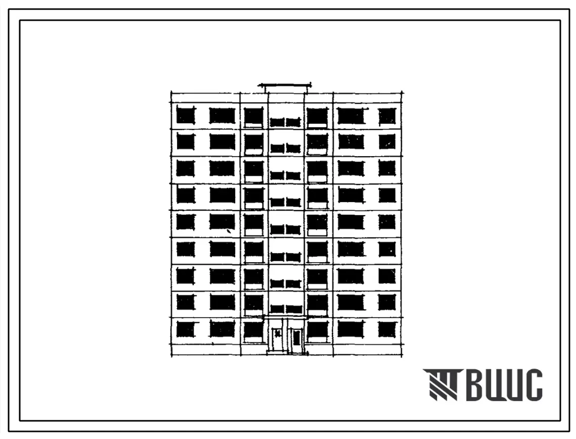 92-017с 9-этажная левая торцевая блок-секция на 36 квартир 1Б.2Б.3Б.3Б (однокомнатных 1Б-9, двухкомнатных 2Б-9, трехкомнатных 3Б-18) с вариантом встроенной части блока 4С в торце первого этажа: типа 1-смагазином «Все для дома», тип 2-с продовольственным м