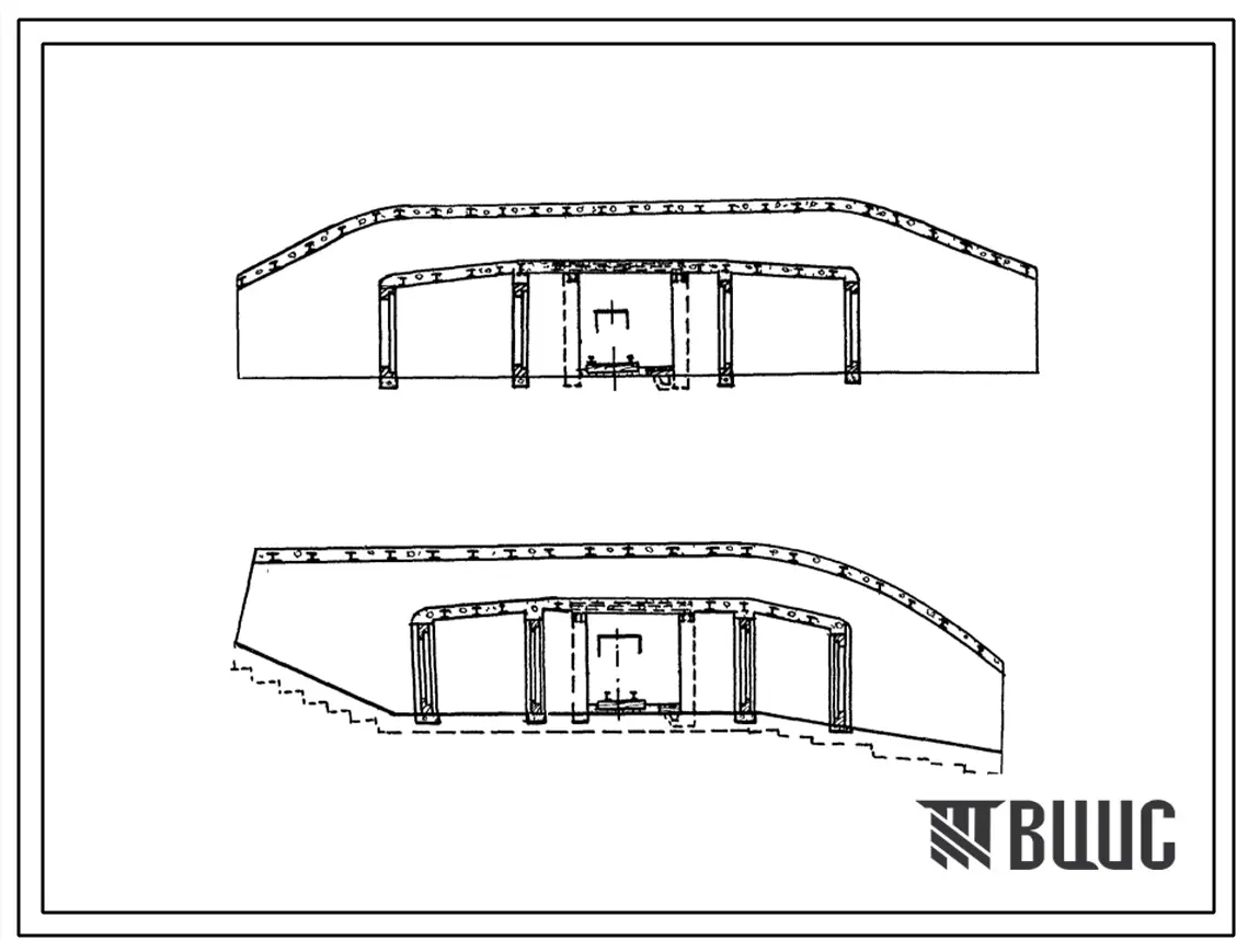 Серия 4.401-1 Вентиляционные сооружения и устройства (кроссинги, перемычки, шлюзы, замерные станции) для различных угольных бассейнов. Материалы для проектирования.