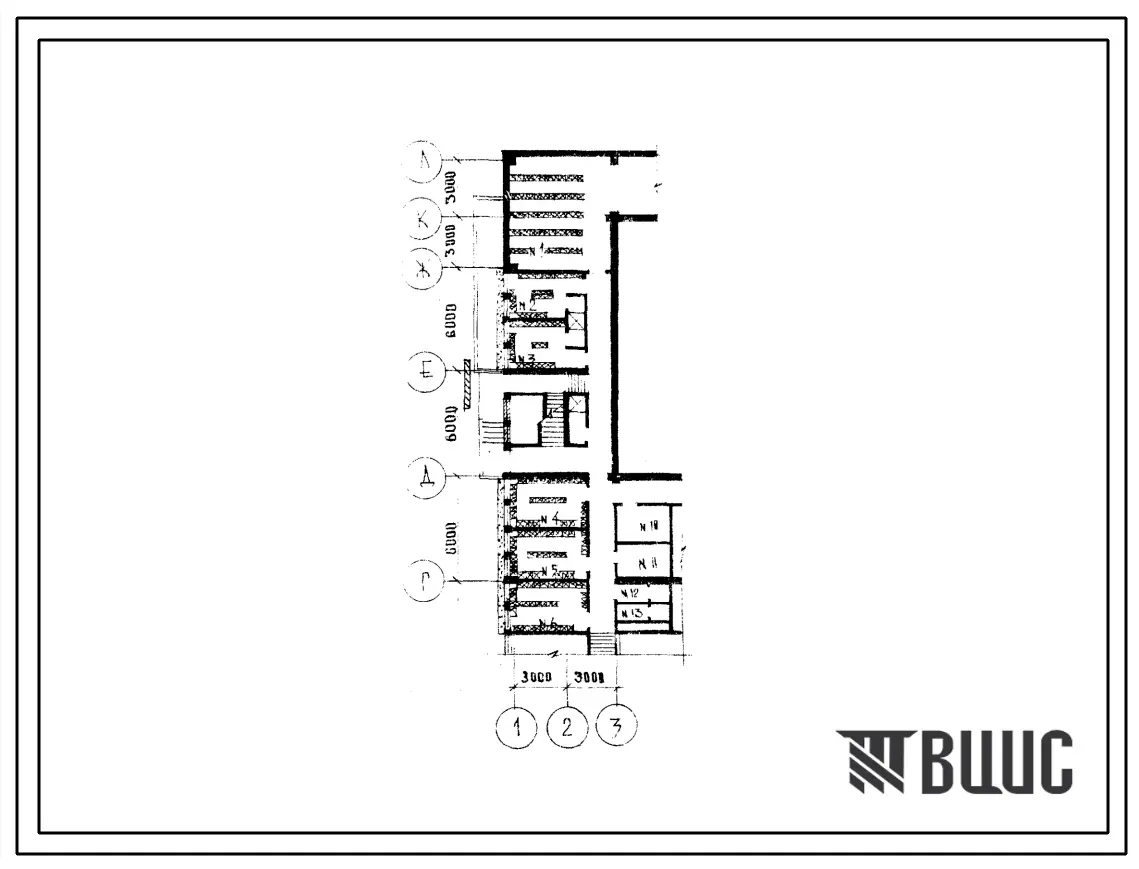 Типовой проект Б-3-290(262-12-180) Двойное использование помещений подвала 1 этажа городского клуба на 500 мест в полносборных конструкциях, (убежище на 290 человек, размеры убежища 24м на 6м, режимы вентиляции 1,2,3).
