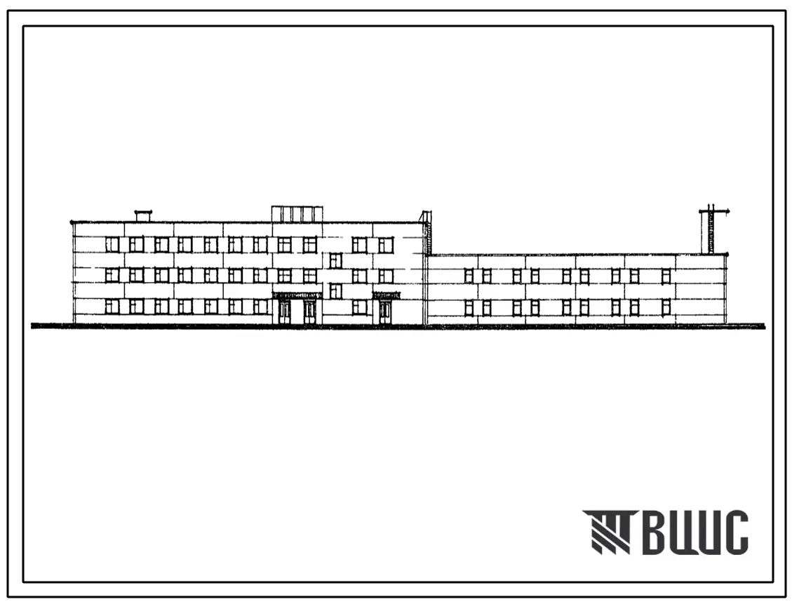 Типовой проект 416-1-179.86 Административно-бытовой корпус для комбинатов хлебопродуктов в крупнопанельных конструкциях