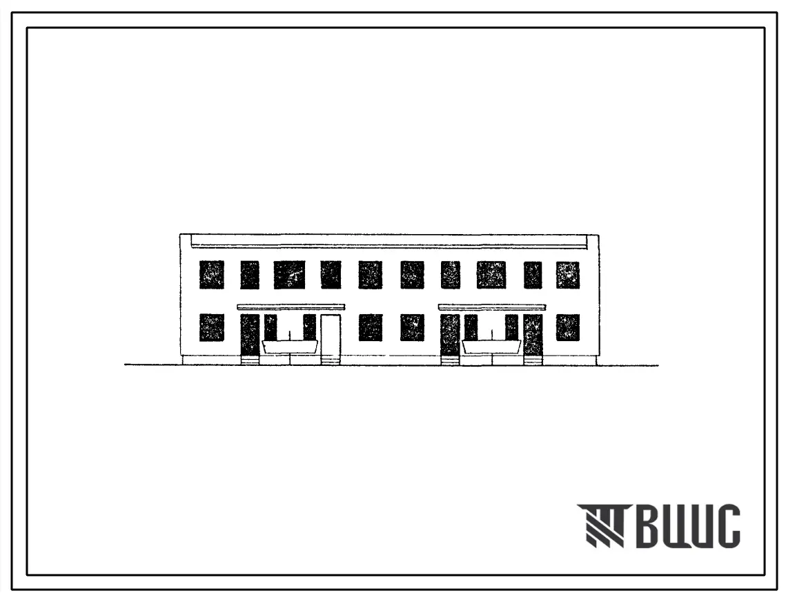 Типовой проект 143-011-6/66 Четырехквартирный дом с трехкомнатными квартирами.