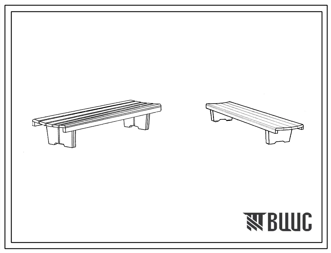 Шифр МФ-11 Типовые проекты скамей (1966 год)