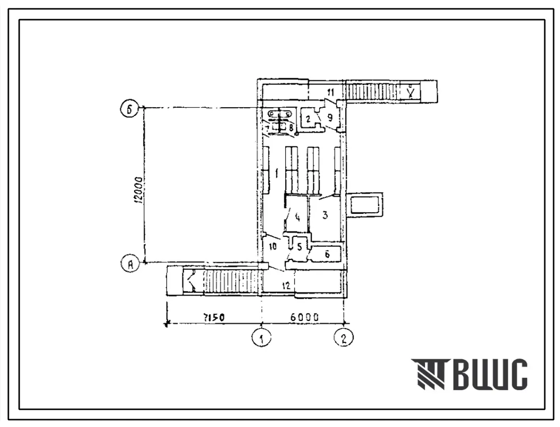 Типовой проект A-II,III,IV-60-443.89 Склад   материалов   и   оборудования   отдельно стоящий заглубленный. Стены из бетонных блоков по ГОСТ 13579-78 (убежище на 60 человек, размеры убежища 20,2м на 16,85м, режимы вентиляции 1,2). Полный проект