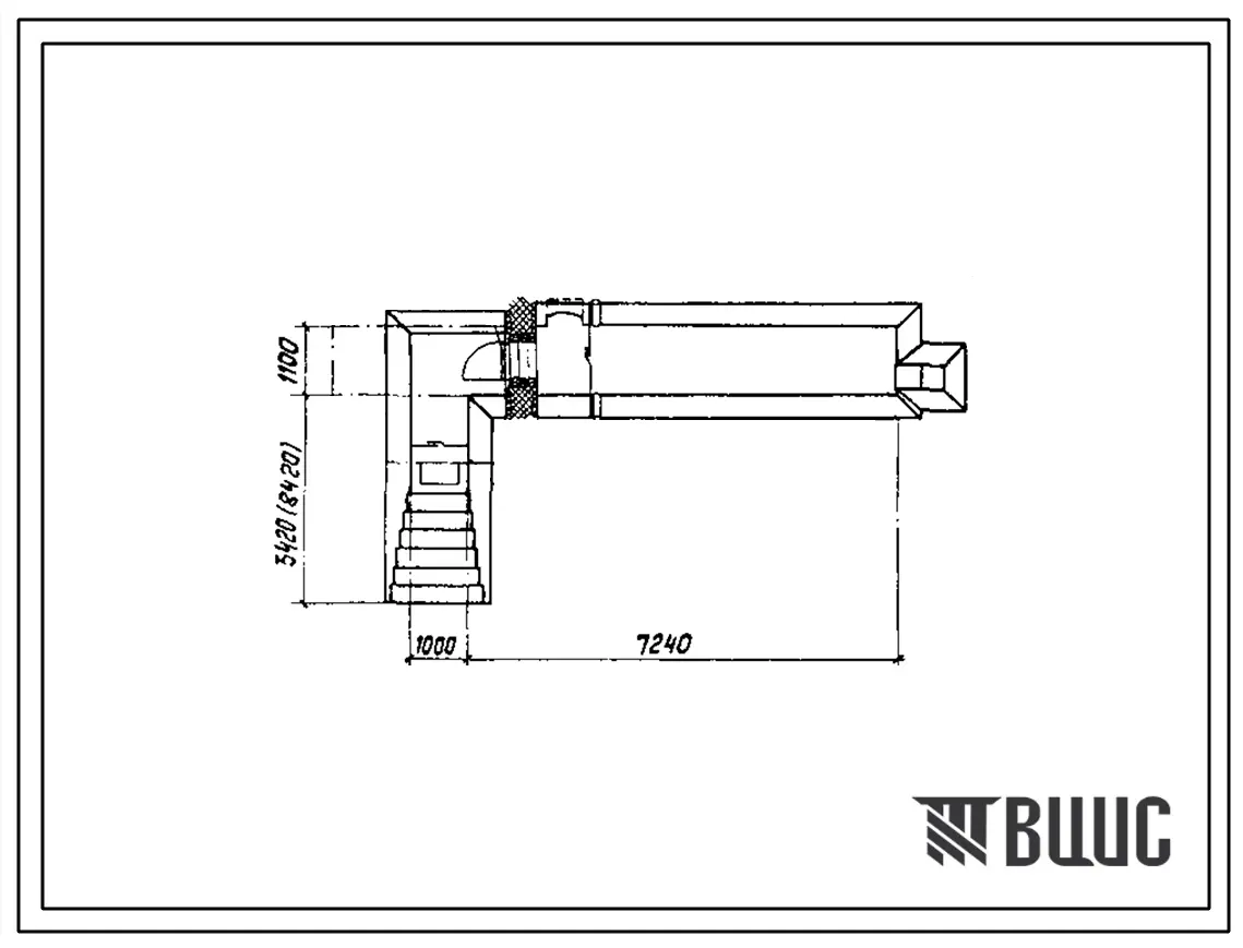 Типовой проект Пу-1,2,3,4-10-346.86 Быстровозводимые противорадиационные укрытия из лесоматериала на 10 чел. (убежище на 10 человек, размеры убежища 8,24м на 1,1м, режимы вентиляции 1)