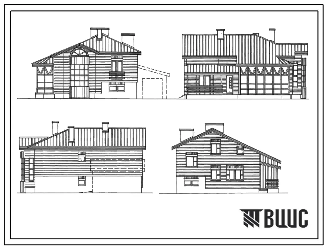 Типовой проект 144-16-141.91 Мансардный 4-комнатный жилой дом повышенной комфортности с квартирой в разных уровнях для индивидуальных застройщиков со стенами из кирпича . Общая площадь 178,54 м.кв.