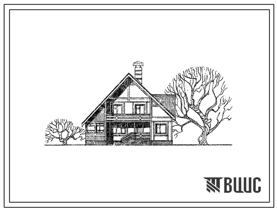 Типовой проект 141-135-190/1 Двухэтажный одноквартирный пятикомнатный жилой дом с квартирой в двух уровнях.