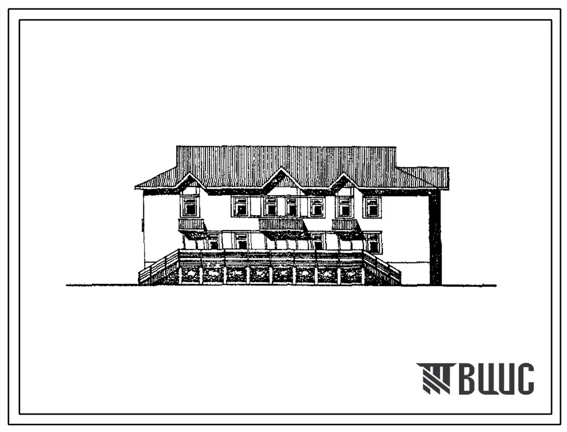 Типовой проект 254-4-77м.13.91 Амбулатория на 3  врачебных должности с лечебно-реабилитационным блоком для охотников и оленеводов. Для северных районов Красноярского края. Грунты вечномерзлые. Здание двухэтажное. Стены из кирпича.