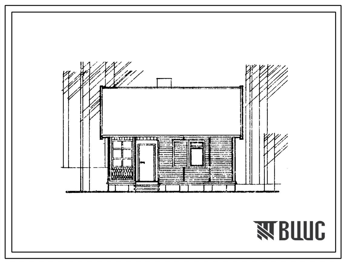 Типовой проект 186-000-44 Одноэтажный летний садовый домик (типы 1 и 2)