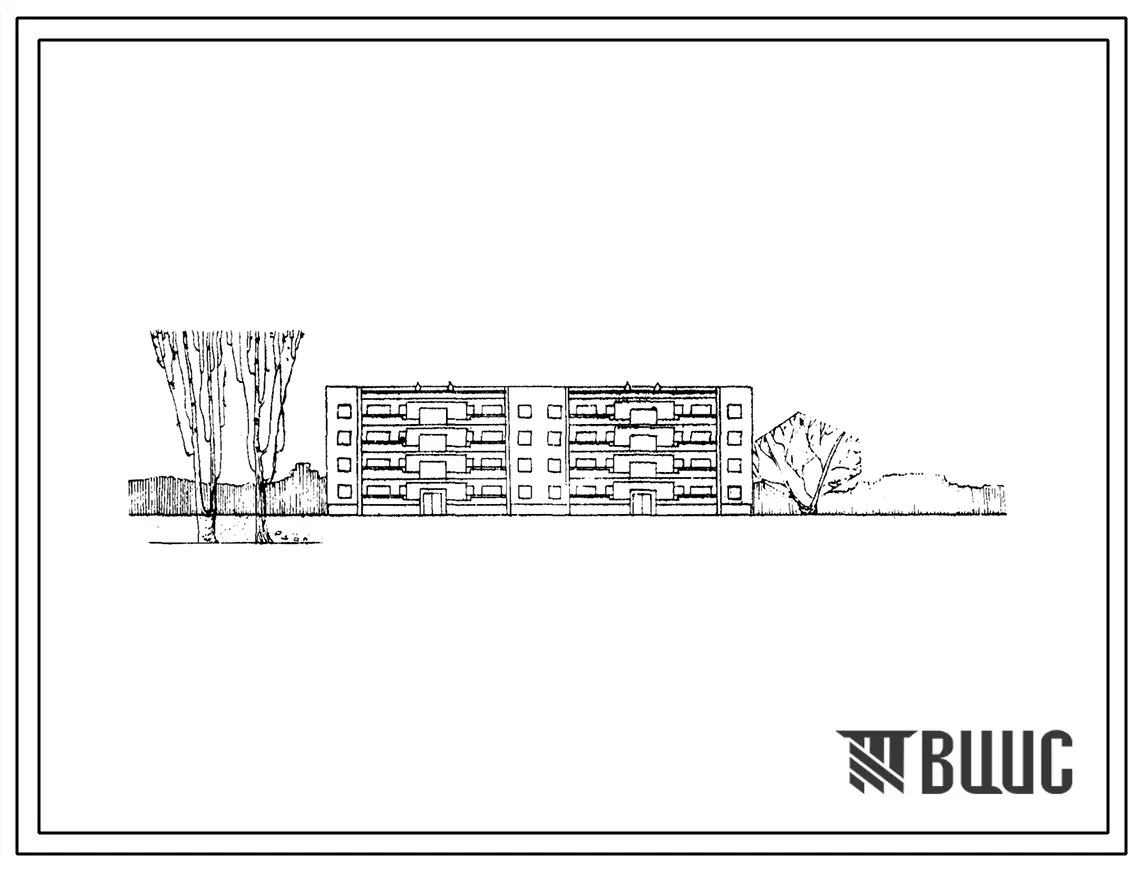 Типовой проект 77-02СП Двойная блок-секция четырехэтажного дома, торцевая на 16 квартир (четырехкомнатных-8, пятикомнатных-8). Для строительства в 4 строительно-климатической зоне, в районах с сейсмичностью 8 баллов, на просадочных грунтах 2 типа.