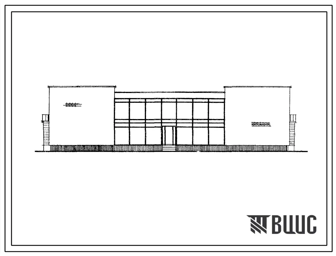 Типовой проект 284-1-74 Комбинат бытового обслуживания на 82 рабочих места для строительства в 1В климатическом подрайоне, во 2 и 3 климатических районах.