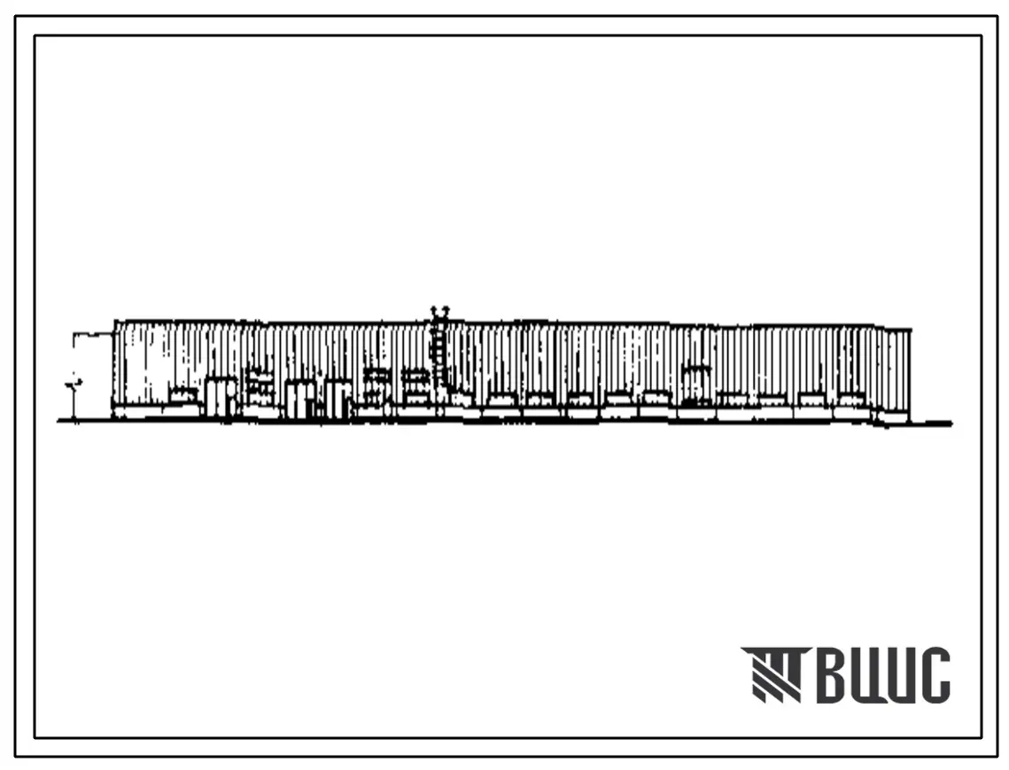 Типовой проект 503-4-44м.87 Производственный корпус с закрытой стоянкой автотранспортного предприятия на 150 грузовых автомобилей (для северных районов). Грунты вечномерзлые