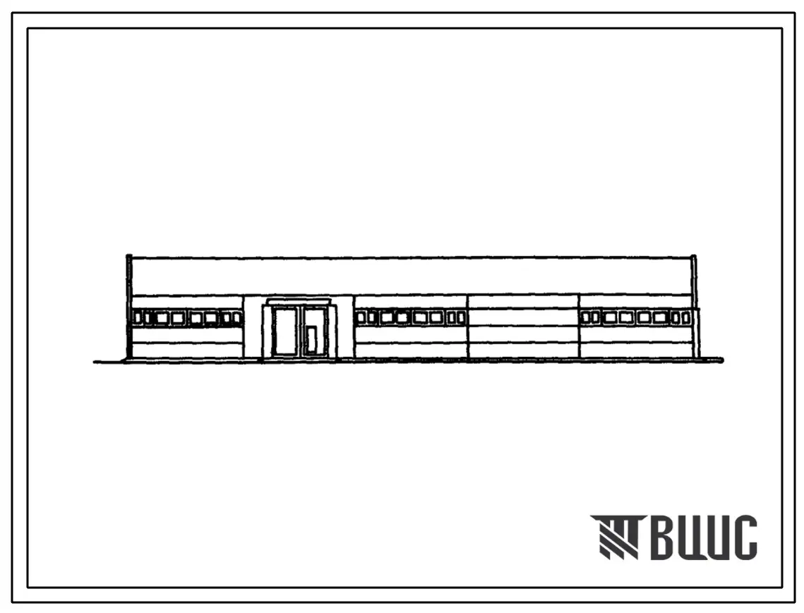 Типовой проект 816-9-41.86 Неотапливаемый склад для хранения агрегатов и инвентаря площадью 350 м.кв. Стены из железобетонных панелей. Покрытие из железобетонных плит по железобетонным рамам