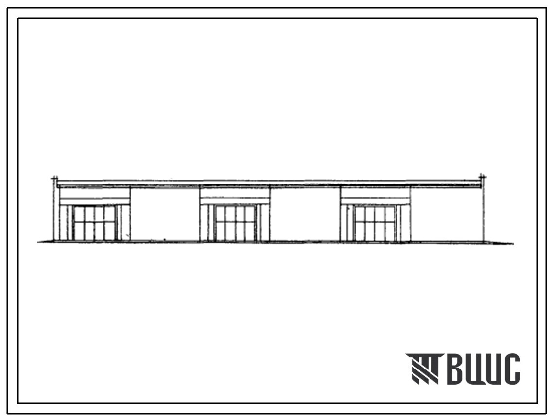 Типовой проект 503-166 Гараж для оперативно-служебных автомобилей и мотоциклов органов внутренних дел, вместимостью 23 единицы