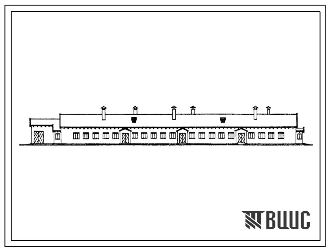 Типовой проект 801-130 Телятник на 332  головы с родильным отделением на 40 мест. Для строительства в районах с расчетной наружной температурой -25?С. (Для 1 проектно-строительной зоны).