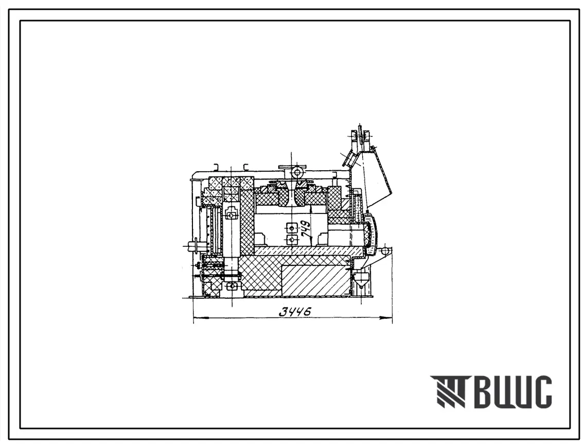 Типовой проект 406-9-310.86 Печь нагревательная камерная размерами пода 1,16х1,5 м на базе низкого давления с отводом дыма в боров