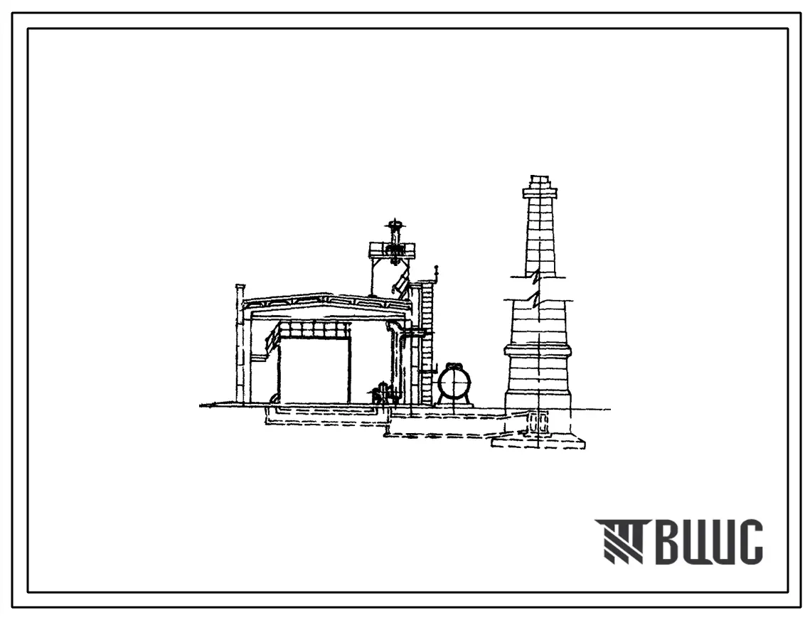 Типовой проект 903-1-55 Котельная с 3 котлами ТВГ-8 для открытой системы теплоснабжения. Топливо-газ. Теплоноситель-вода.