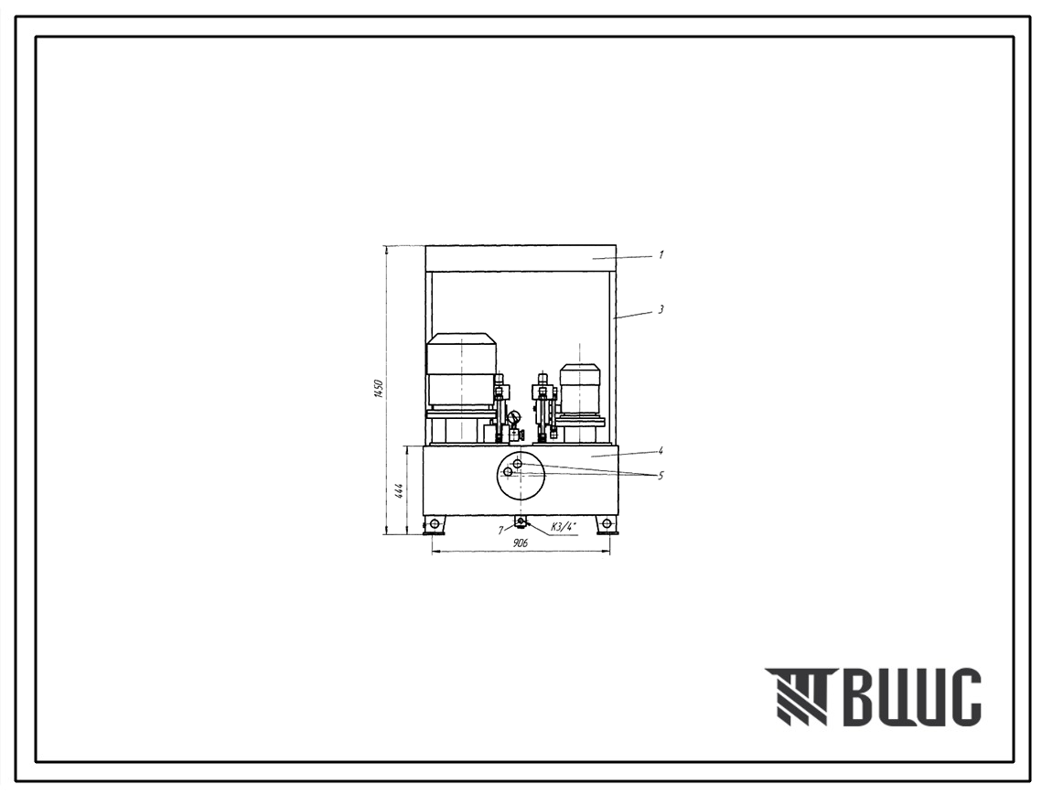Шифр 1С.160.В25.11,5.52.1.5/В.2.21.1,1.5.1.1 Насосная установка 1С.160.В25.11,5.52.1.5/В.2.21.1,1.5.1.1