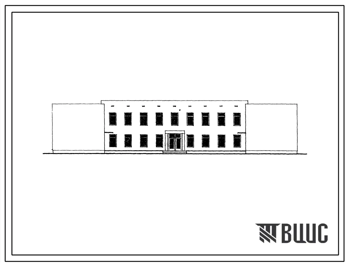 Типовой проект 284-4-42 Баня на 50 мест с прачечной на 500 кг белья в смену, для строительства в 1В подрайоне, 2 и 3 климатических районах