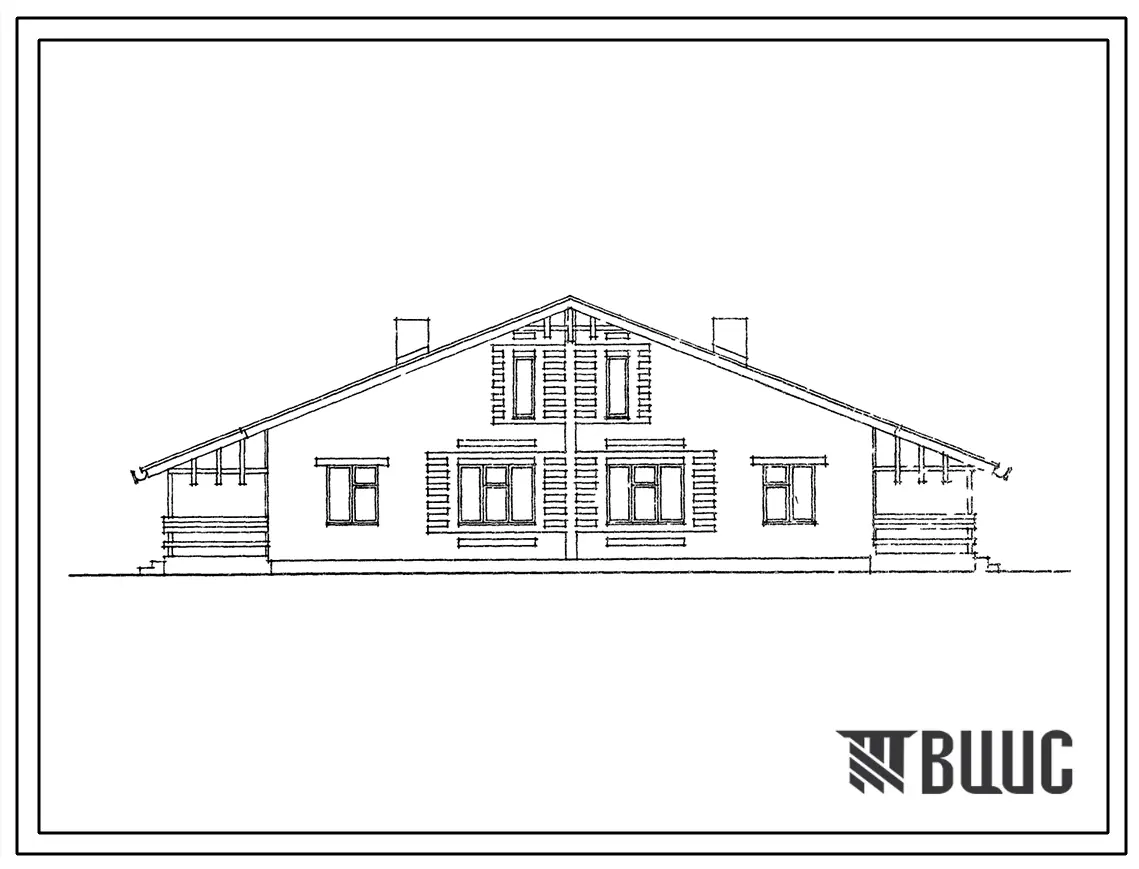 Типовой проект 184-188-12.1.87 1-этажный 2-квартирный жилой дом с 4-комнатными квартирами со стенами из кирпича. 1,2,3 уровни инженерного обеспечения. Для Нечерноземной зоны РСФСР.