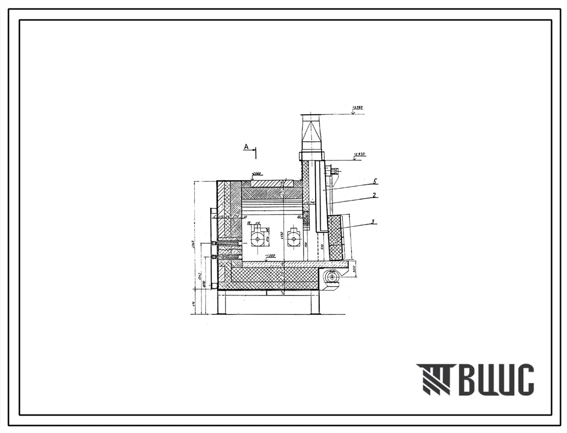 Проект 11488.04 Печь нагревательная камерная размерами пода 1,624х1,16 м на газе 