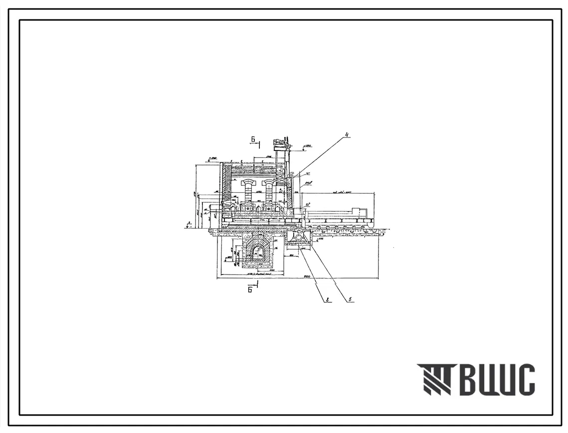 Проект ТР56150 Печь термическая с выкатным подом размерами 1,2х2,55 м, на газе