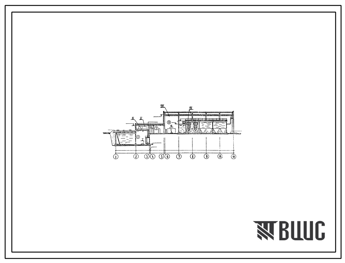Типовой проект 901-3-172 Сооружения обработки осадка отстойников  (осветлителей) для станции очистки воды поверхностных источников с содержанием взвешенных веществ до 2500 мг/л производительностью 40–63 тыс. м3/сут