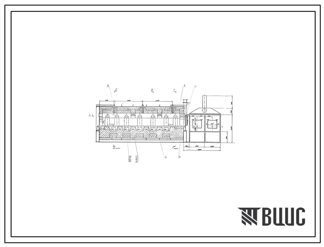 Проект 10906 Печь толкательная размерами пода 1.392х6.09 на газе