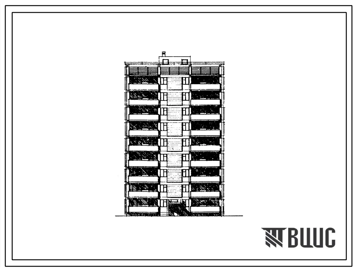 Типовой проект 112-111-20с/1 Блок-дом на 36 квартир ( двухкомнатных 2Б-28, четырехкомнатных 4Б-8)