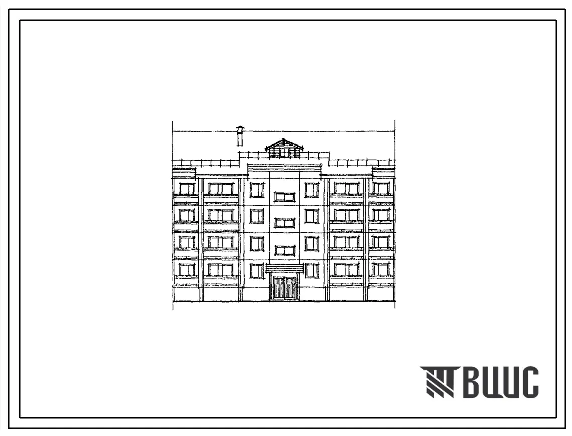 90сх-056/1 Четырехэтажная 16-квартирная рядовая блок-секция с квартирами (однокомнатных 1Б — 4, двухкомнатных 2Б — 4, трехкомнатных 3А — 8) правая. Для строительства в IВ климатическом подрайоне, II климатическом районе с возможностью применения в III кли