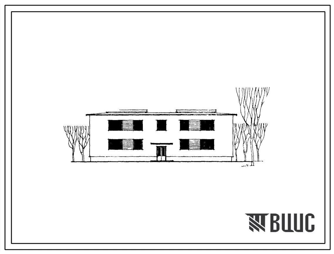 Типовой проект 114-12-73с Односекционный дом на 8 квартир (двухкомнатных  6, трехкомнатных  2). Для строительства во II строительно-климатической зоне, в районах с сейсмичностью 7 и 8 баллов. (Для 2 проектно-строительной зоны).