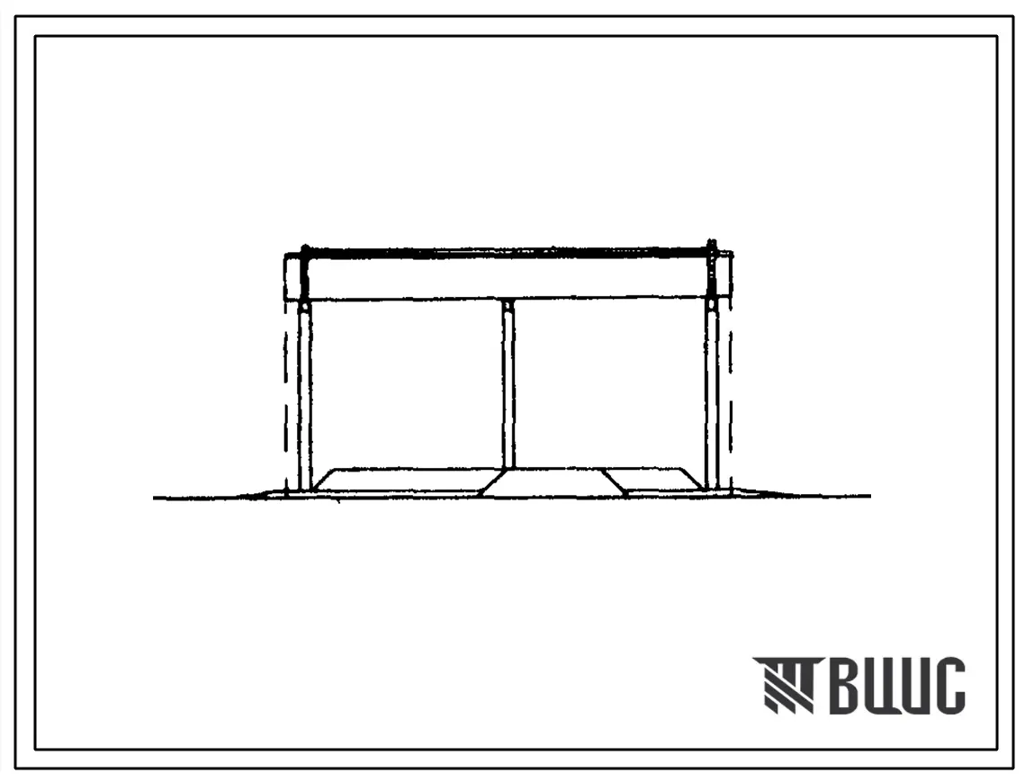 Типовой проект 807-11-13.85 Отапливаемый дезбарьер (полносборное здание). Размеры - 6x12 м. Расчетная температура: -20, -30°С. Покрытие - асбестоцементные листы по железобетонным прогонам и фермам