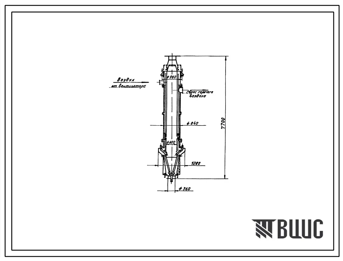 Проект Н5491 Печь вспучивания перлита вертикальная