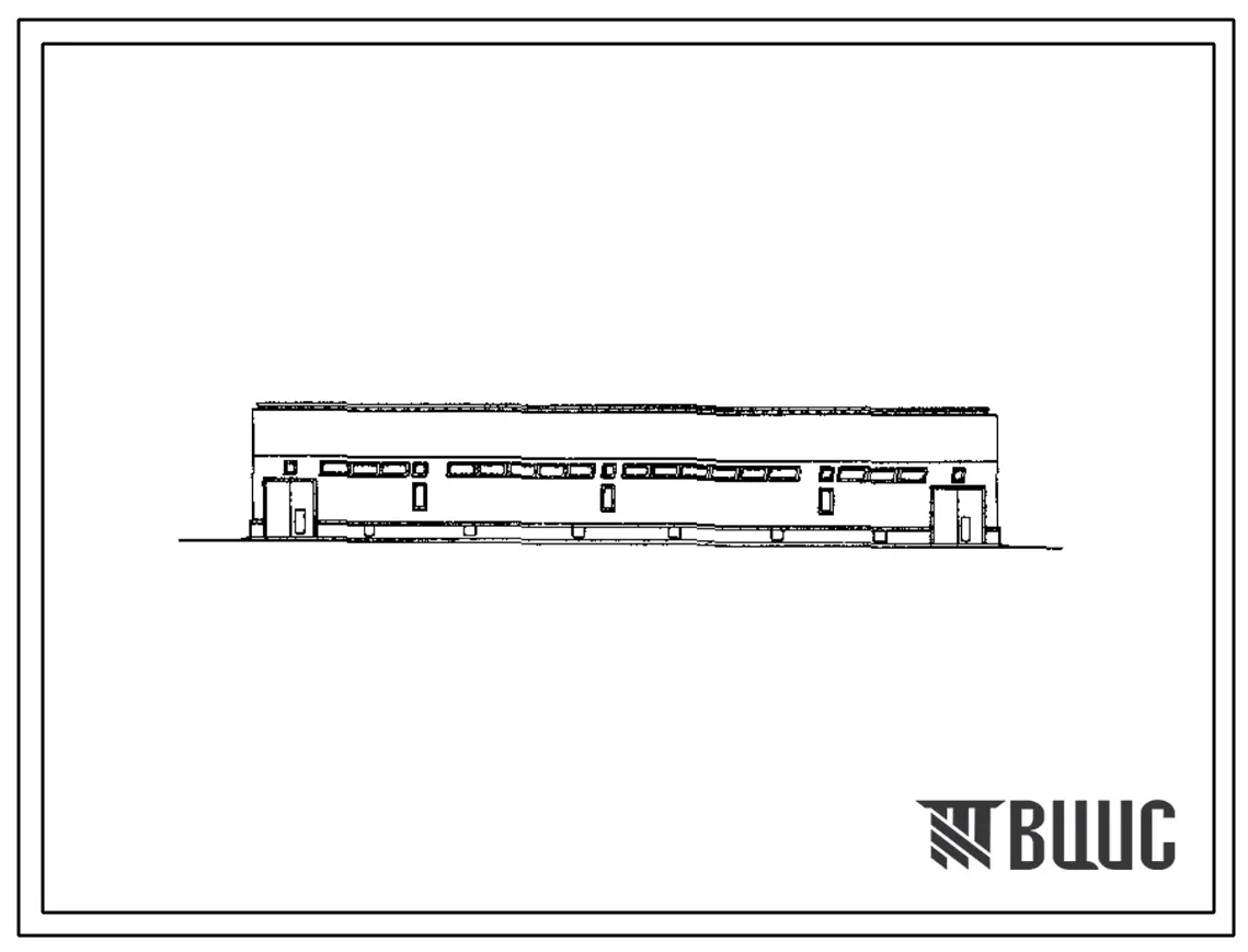 Типовой проект 817-235.86 Сарай для сена емкостью 400 т с активным вентилированием передвижными вентиляторами