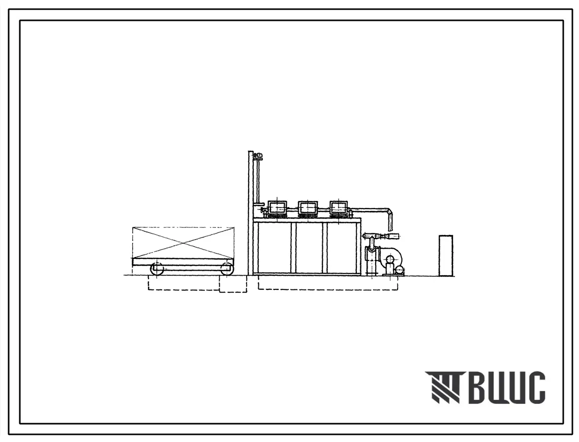 Типовой проект 406-9-199 Сушило камерное с тележкой, объем камеры 60 м3, на газе, для литейных форм и стержней