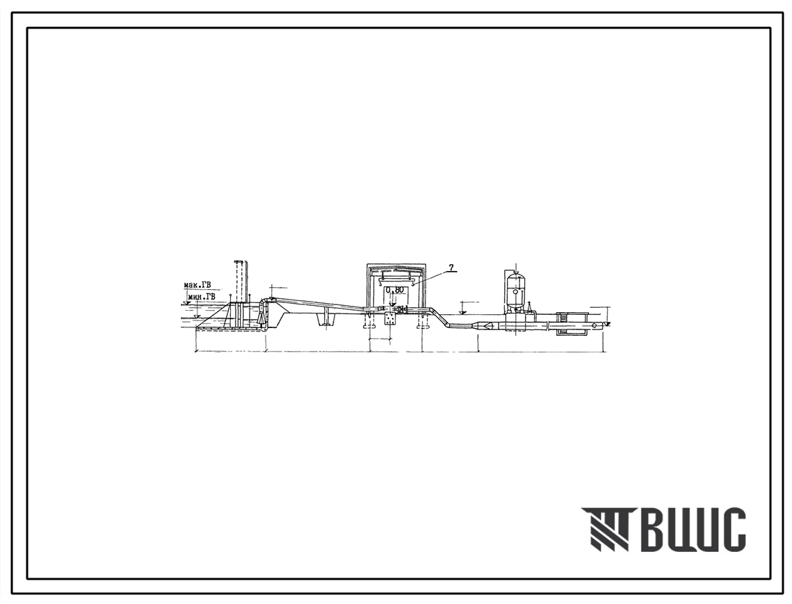 Типовой проект 901-2-91 Пятиагрегатная насосная станция подачей 875 л/с с напором 91,5 м, оборудованная насосами Д630-90, для работы на закрытую сеть, с водозабором из канала