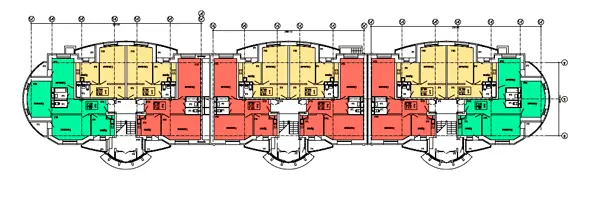 Типовой проект 5П-Ж-2011 3-х секционный 5-ти этажный жилой дом на 60 квартир.Общая площадь квартир