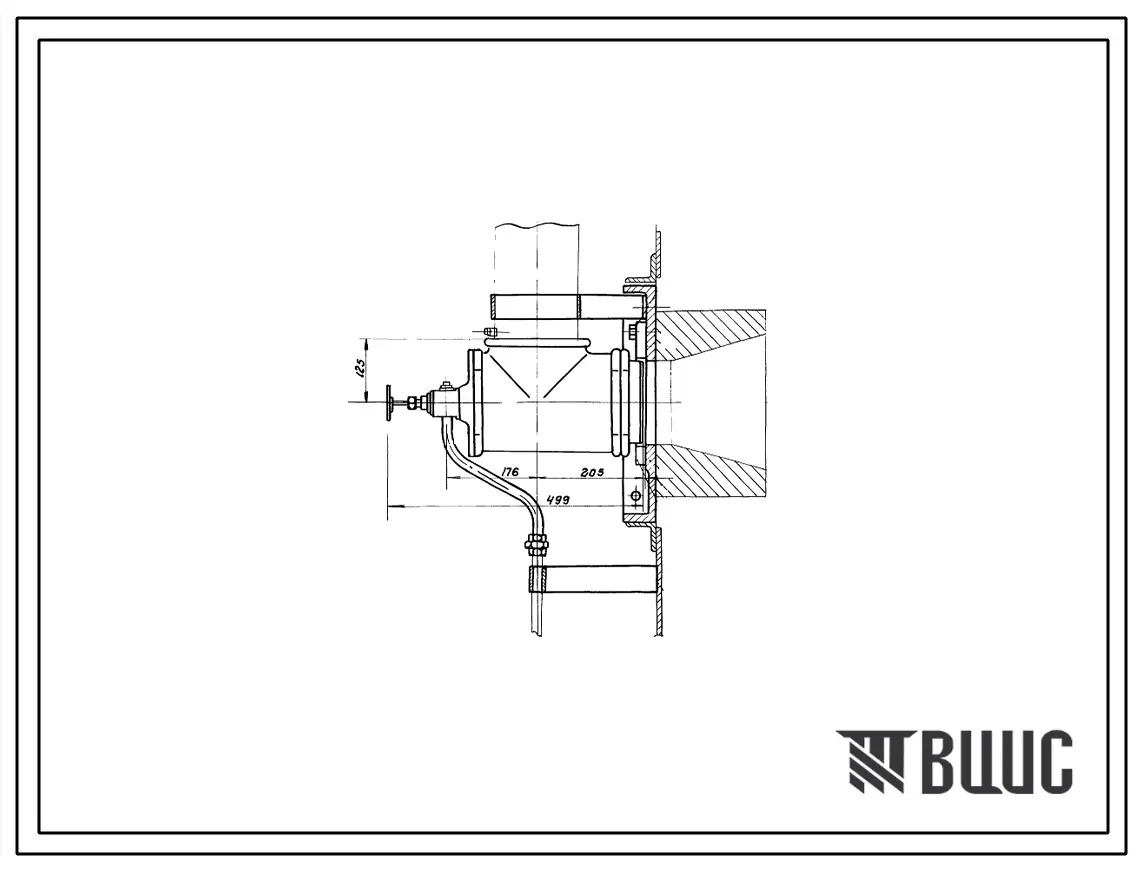 Проект Тч1733 Установка форсунки низкого давления Ду 150 системы Стальпроекта