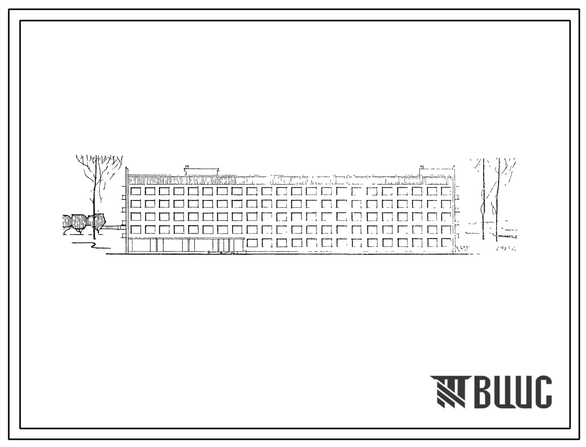 Типовой проект 284-5-5  Гостиница на 208 мест для аэропортов гражданской авиации. Для строительства в I,II и III строительно-климатических зонах.