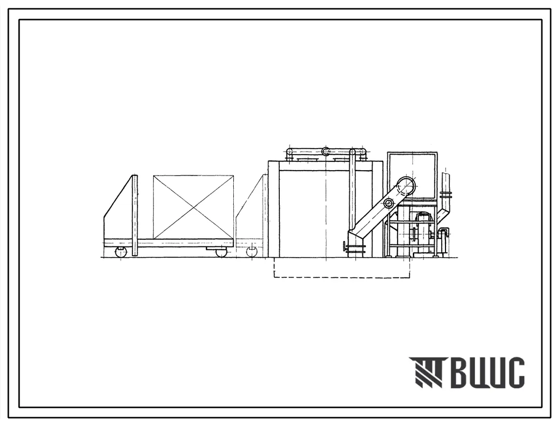 Типовой проект 406-9-200 Сушило камерное с тележкой, объем камеры 12,5 м3, на мазуте для литейных форм и стержней