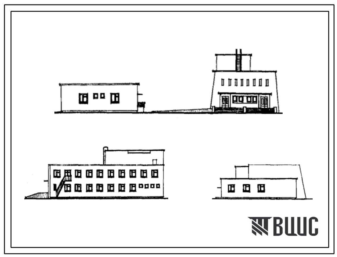 Типовой проект 254-9-60 Хозяйственный корпус городской многопрофильной больницы на 600 коек с поликлиникой на 960 посещений в смену. Для строительства в 1В климатическом подрайоне, 2 и 3 климатических районах
