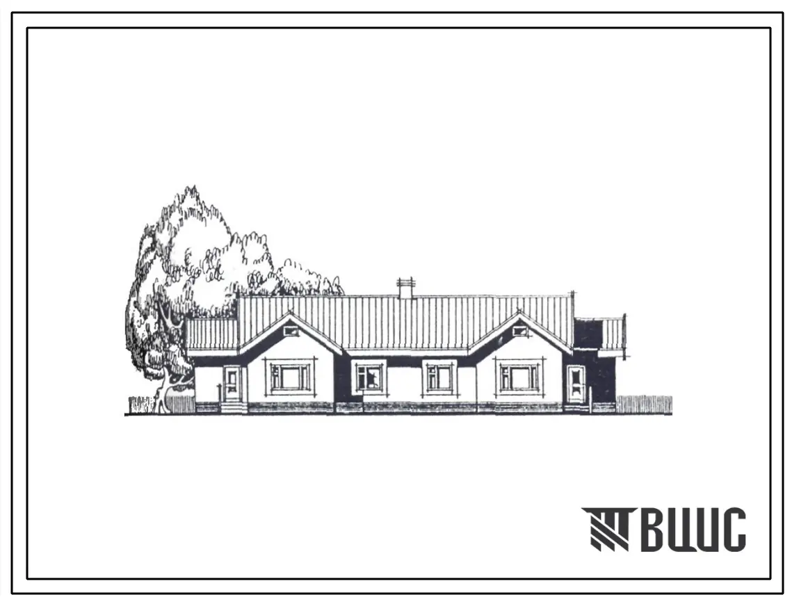 Типовой проект 184-221-12.86 Дом на 2 трехкомнатные квартиры типа 3Б. Общая площадь 131 м2 (СТЕНЫ ИЗ ОБЛЕГЧЕННОЙ КИРПИЧНОЙ КЛАДКИ, Перекрытия деревянные. Полное инженерное благоустройство. Мансардные, Одноэтажные)