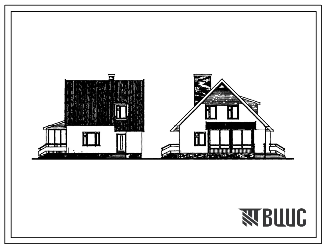 Типовой проект 143-216-10 Одноквартирный мансардный 4-комнатный жилой дом