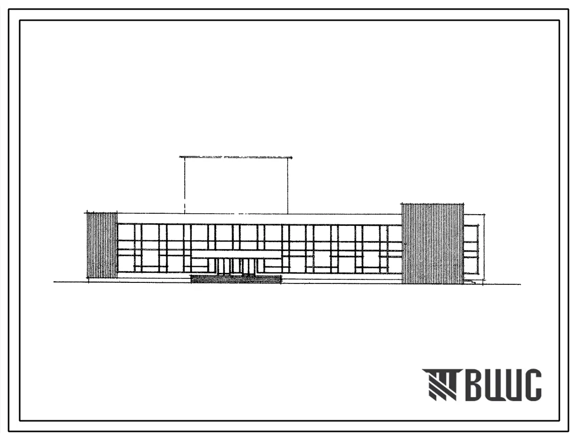 Типовой проект 264-12-100/73 Сельский дом культуры на 300 мест для строительства в 1В климатическом подрайоне, 2 и 3 климатических районах