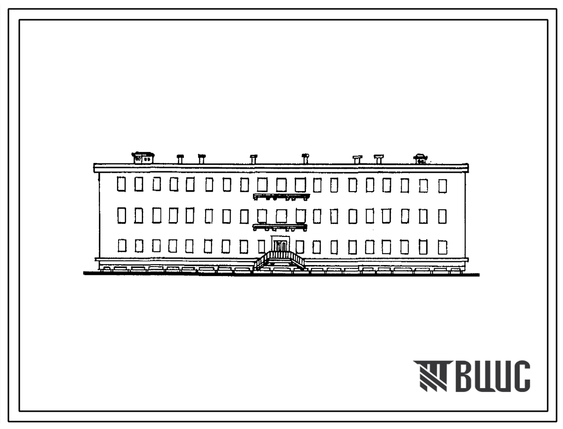 Типовой проект 2с-02-2 Интернат на 124 места для строительства в Арктике и на крайнем севере.