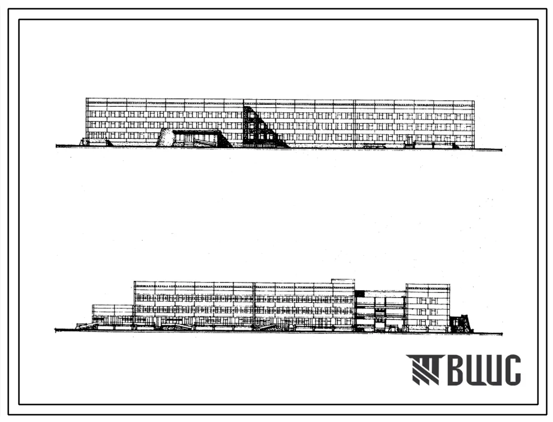 Типовой проект 252-1-64с Главный корпус инфекционной больницы на 150 коек в конструкциях ИИС-04. Для строительства в IV климатическом районе сейсмичностью 7 и 8 баллов.