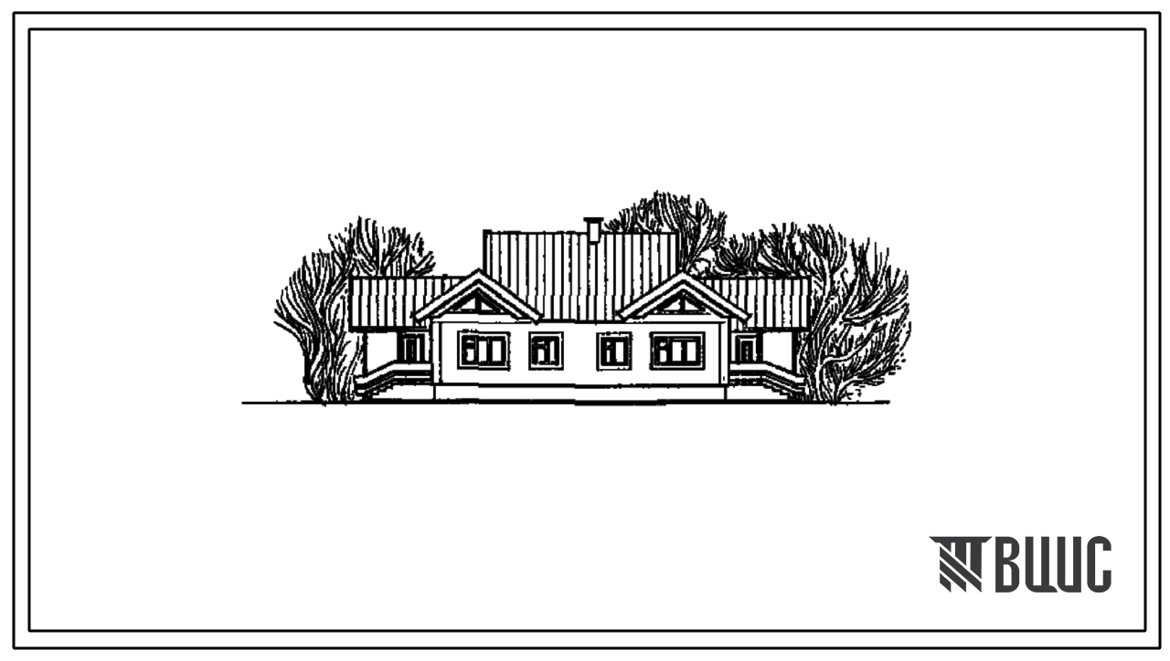 Типовой проект 261-22-38.90 Сельское отделение связи (для поселков до 500 жителей). Здание  одноэтажное. Стены из трехслойных керамзитобетонных панелей на гибких связях.