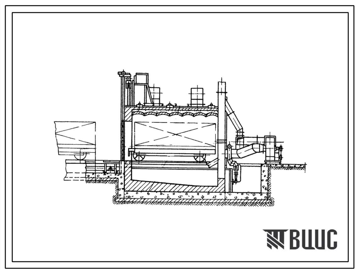Типовой проект 406-9-80 Камерное сушило объемом 60 м3 для форм и стержней на газе