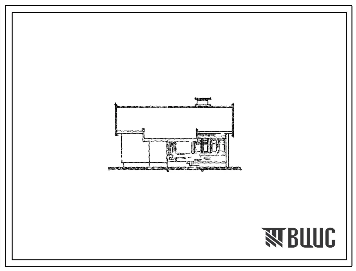 Типовой проект 184-115-82 Одноэтажный жилой дом на 1 квартиру с тремя комнатами  типа 3Б. Для строительства в 1В и 2В климатических подрайонах
